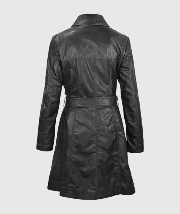 Urban Voyager Women Long Leather Coat