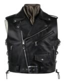 Biker Style Leather Vest