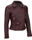 Womens Brown Biker Jacket​