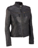 Faux Leather Jacket Womens