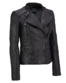 Ladies Black Leather Jacket