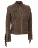 Ladies Leather Biker jacket