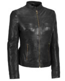 Womens Black Leather Jacket​