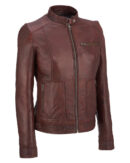 Womens Brown Leather Jacket​