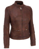 Brown Leather Jacket Womens​