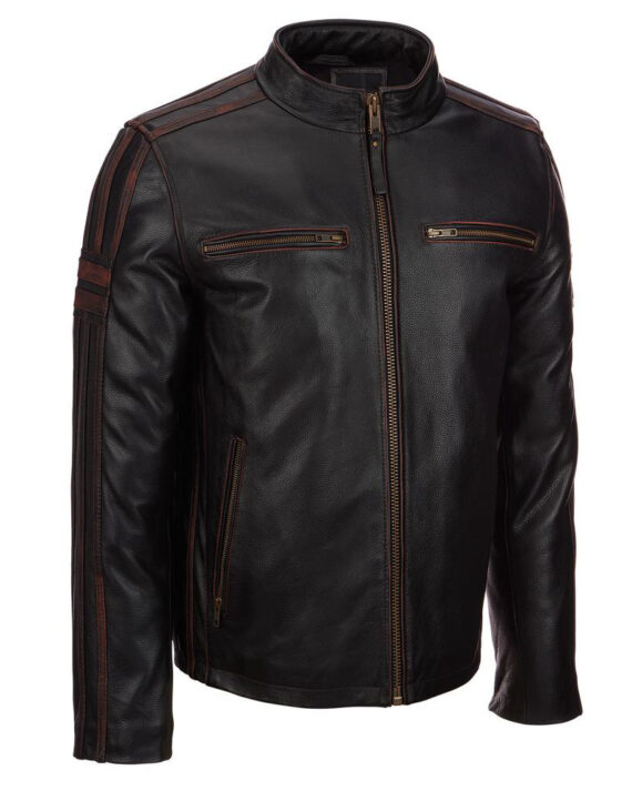 leather jacket brown colour​