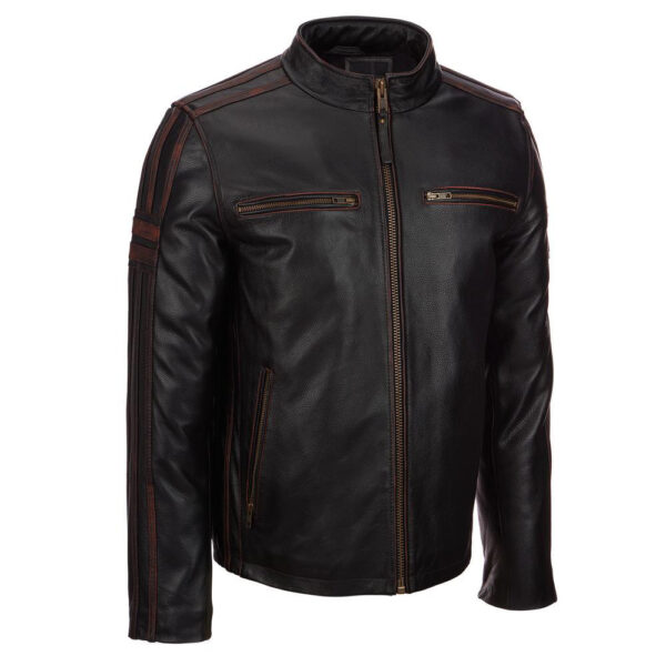 leather jacket brown colour​