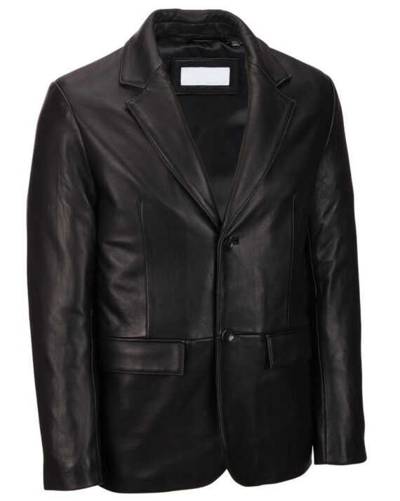 Mens Black Leather Coat