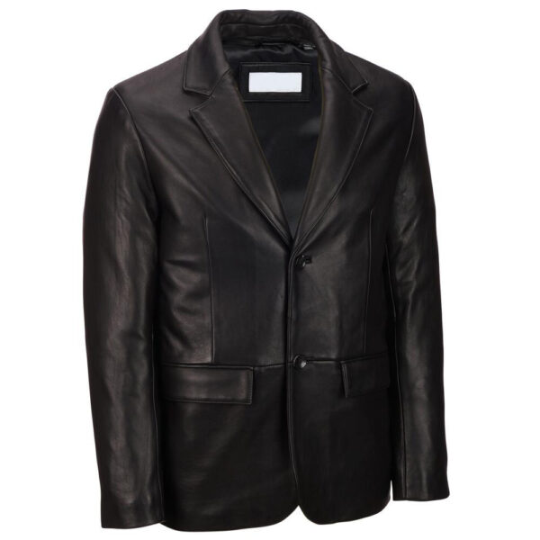 Mens Black Leather Coat