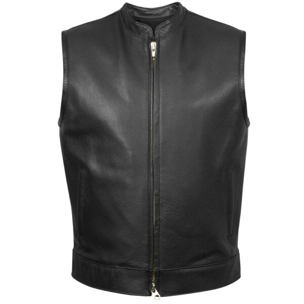 Rio Black Leather Vest