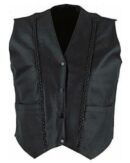 Zorro Black Leather Vest