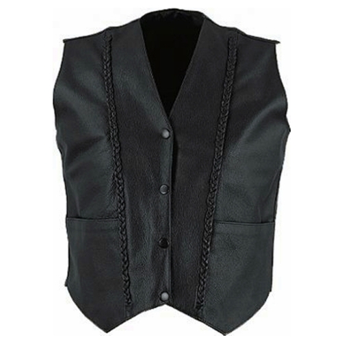 Zorro Black Leather Vest