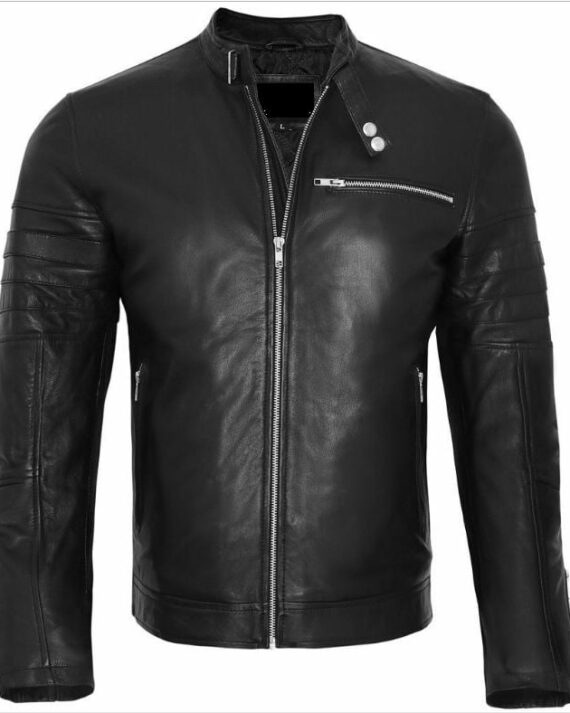 Men's Black Leather Jacket​