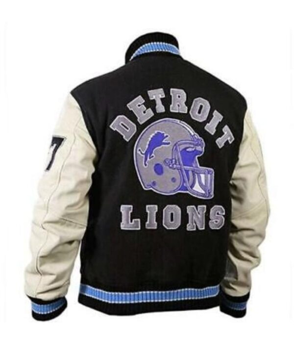 Beverly Hills Cop Axel Foley Detroit Lions Letterman Biker Jacket