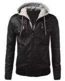 Leather Jacket With Hood​