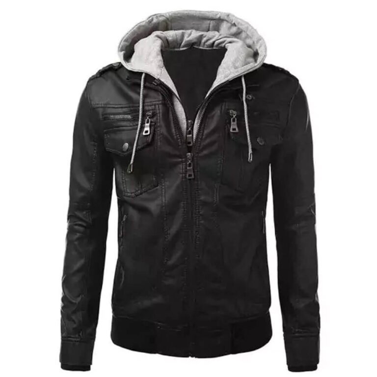 Leather Jacket With Hood​