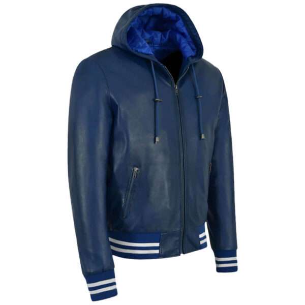 men's-hooded-leather-jacket​