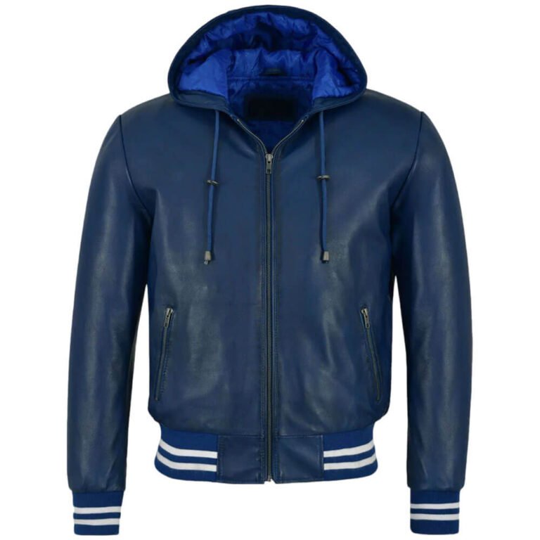 men's-hooded-leather-jacket​