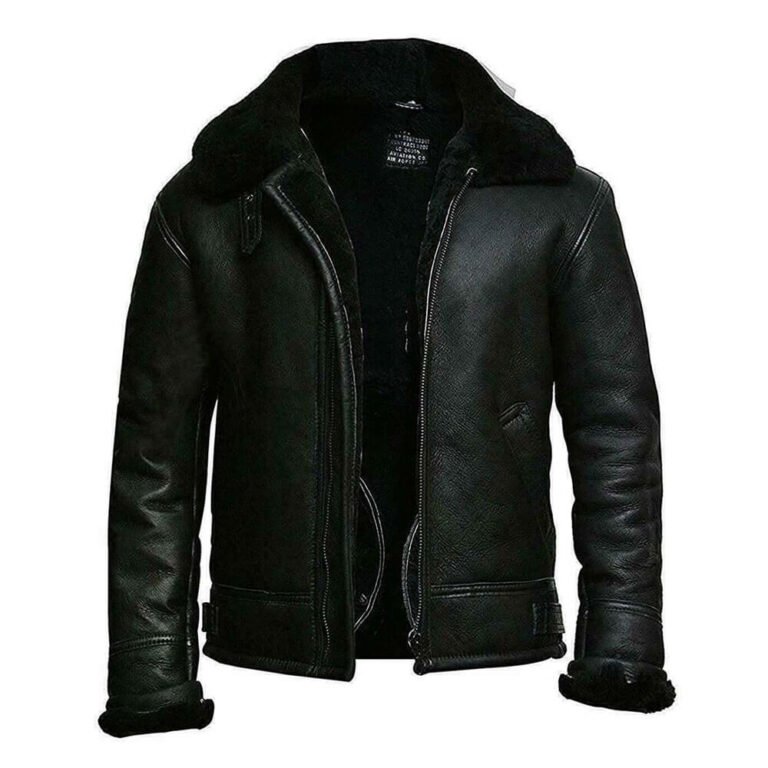 Black Mens Aviator Jacket