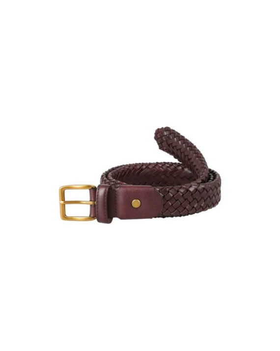brown leather belt