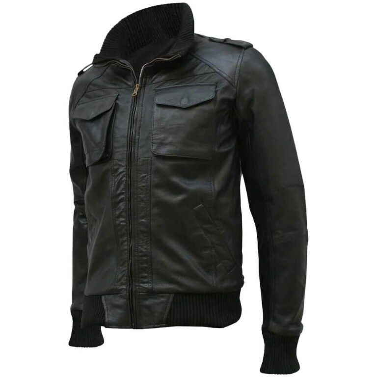 black bomber jacket