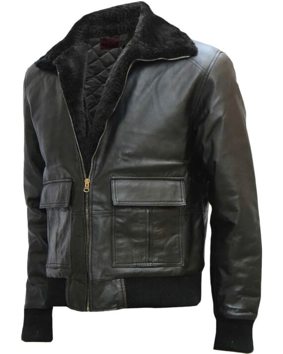 Black Bomber Jacket Mens​
