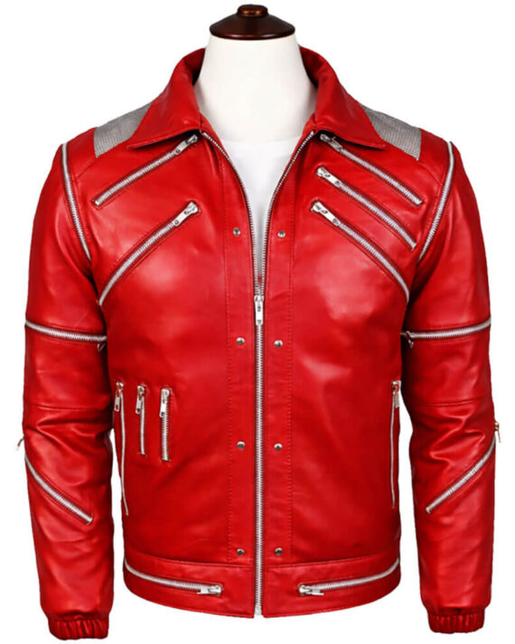 michael jackson red leather jacket