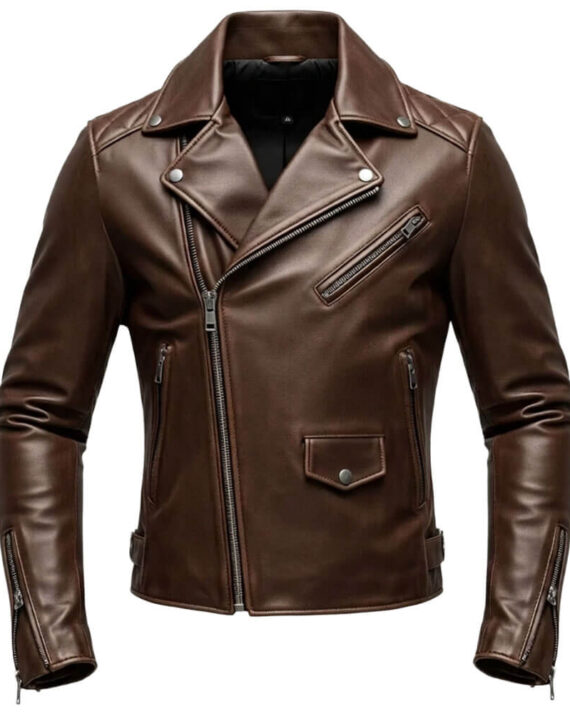 leather quilted jacket