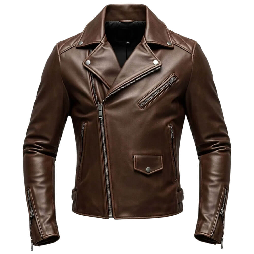 leather quilted jacket