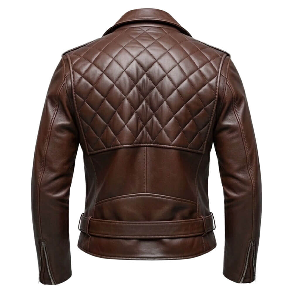 leather quilted jacket