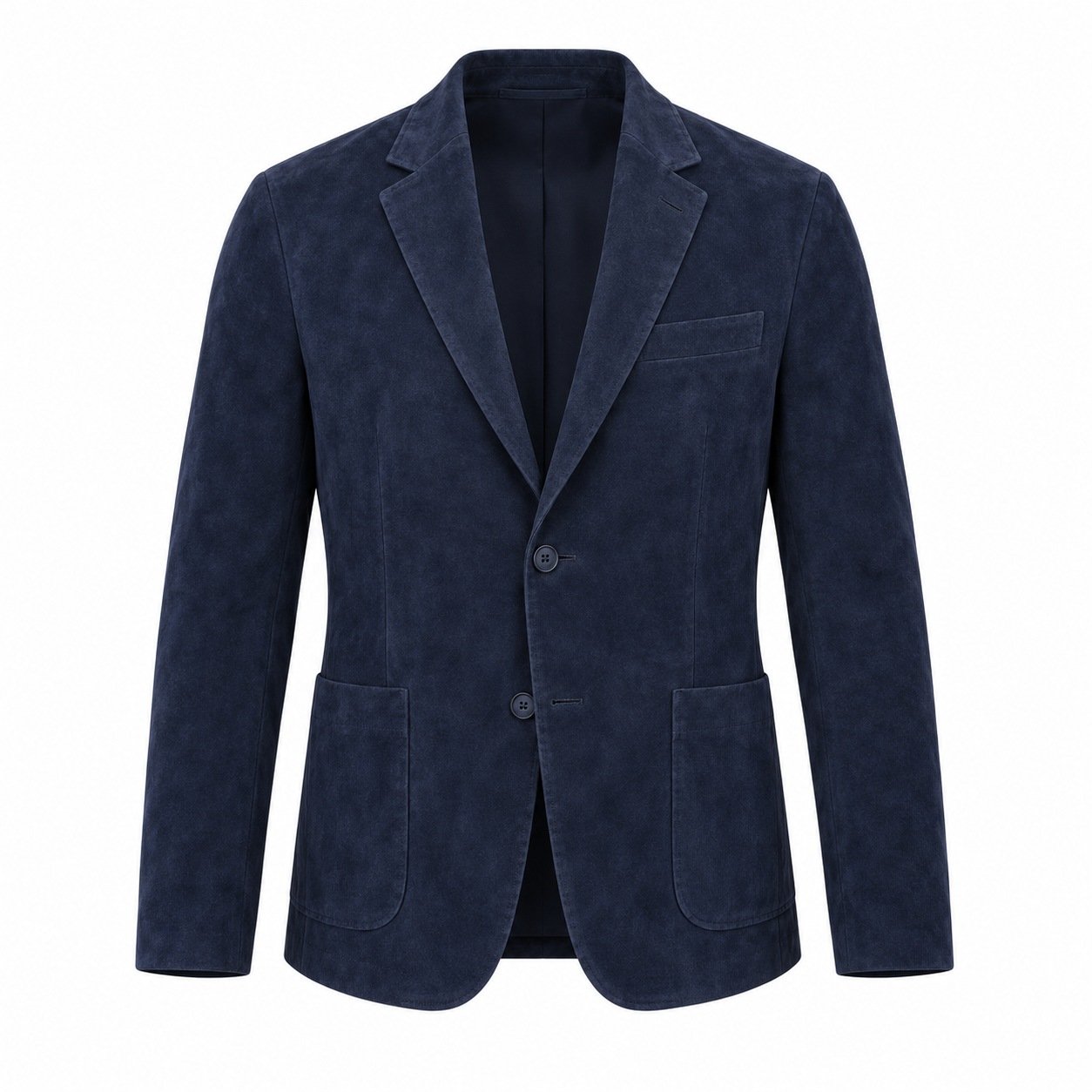 Men's Navy Suede Blazer Jacket