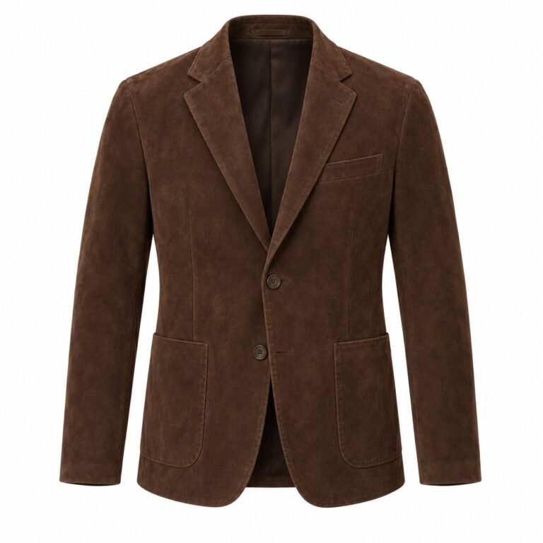 Men's Espresso Suede Blazer Jacket