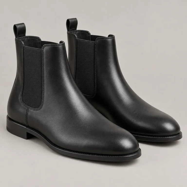Black Leather Chelsea Boots - City Style
